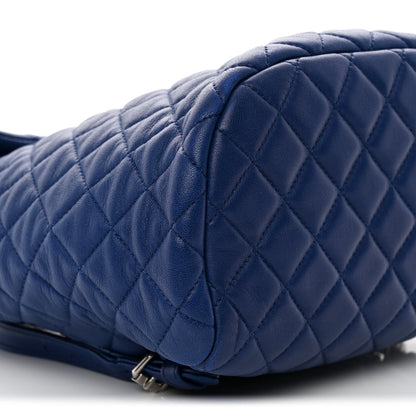 Small Quilted Lambskin Backpack - Blue