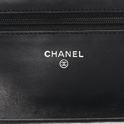 Quilted Lambskin Wallet Bag - Black
