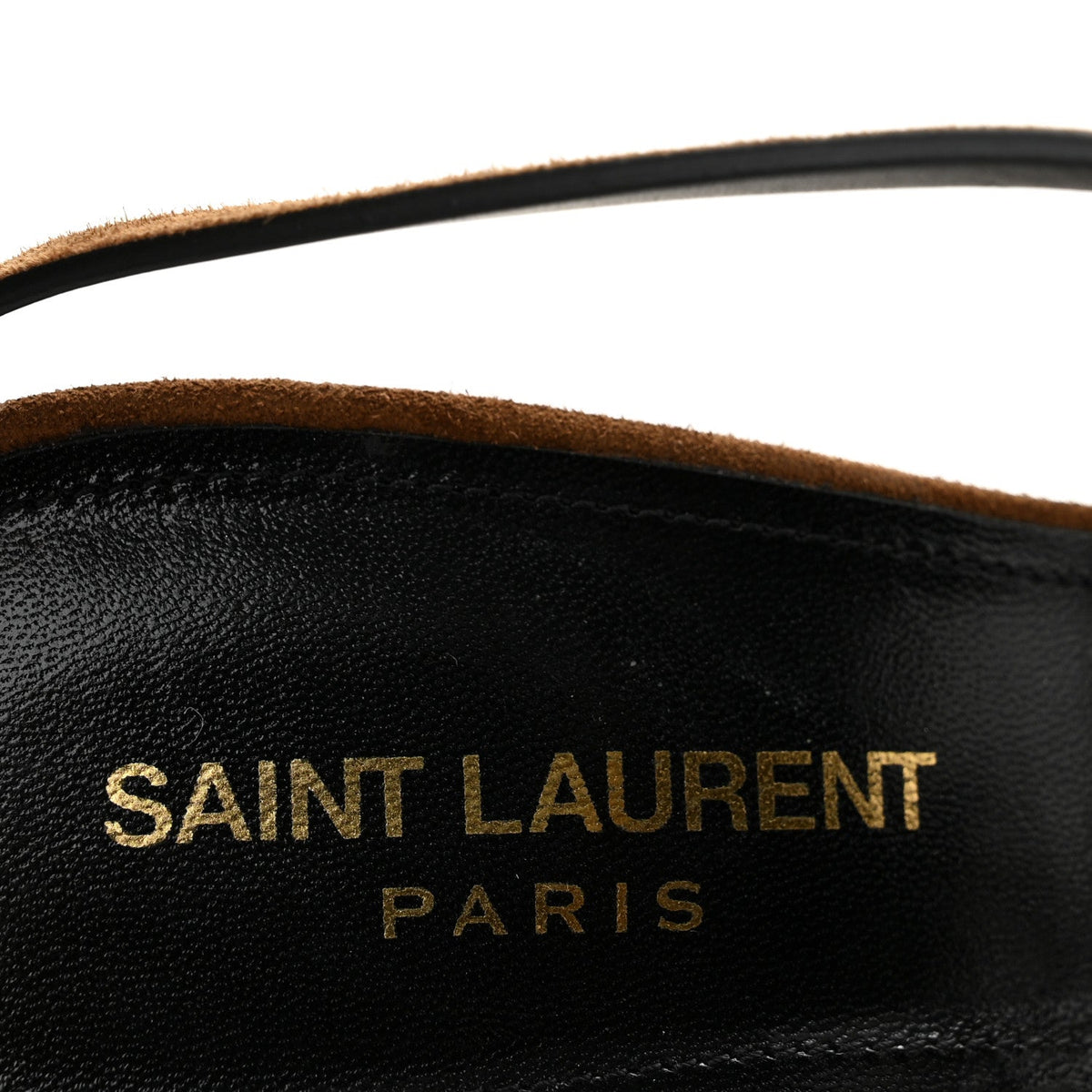Saint Laurent Suede Cassandra 11.4cm Women's Sandals Brown