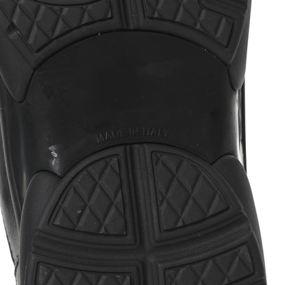 Chanel Lambskin Fabric Women's CC Uniform Sneakers 38.5 Black