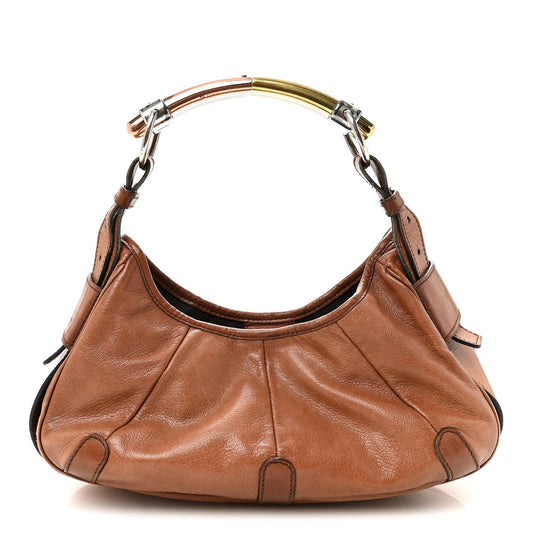 Calfskin Hobo Bag - Beige