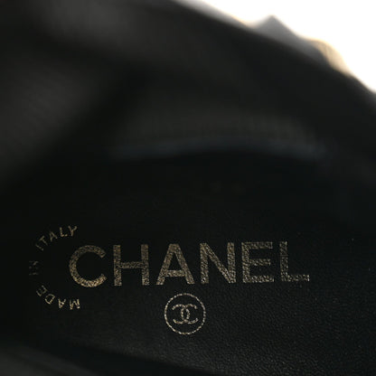 Chanel Calfskin Knit Lace Up Women's Combat Boots
