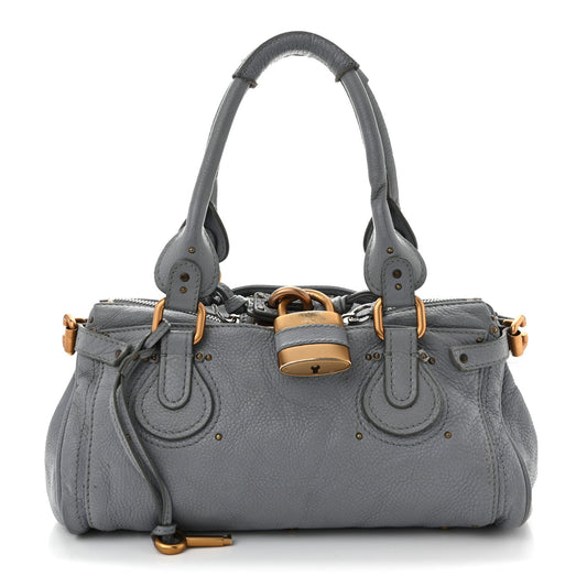 Medium Calfskin Satchel Bag - Blue