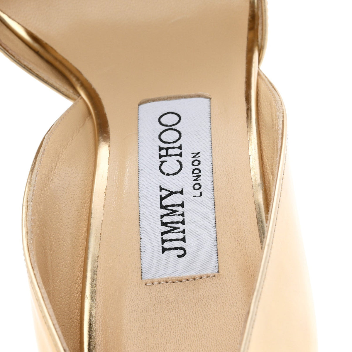 Jimmy Choo Mirror Calfskin Women's Darylin 100 Pumps 35 Gold