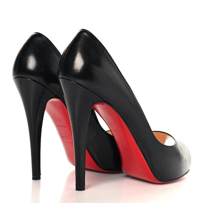 Christian Louboutin Leather Women's Kid Very Prive 120 Pumps 38.5 Black