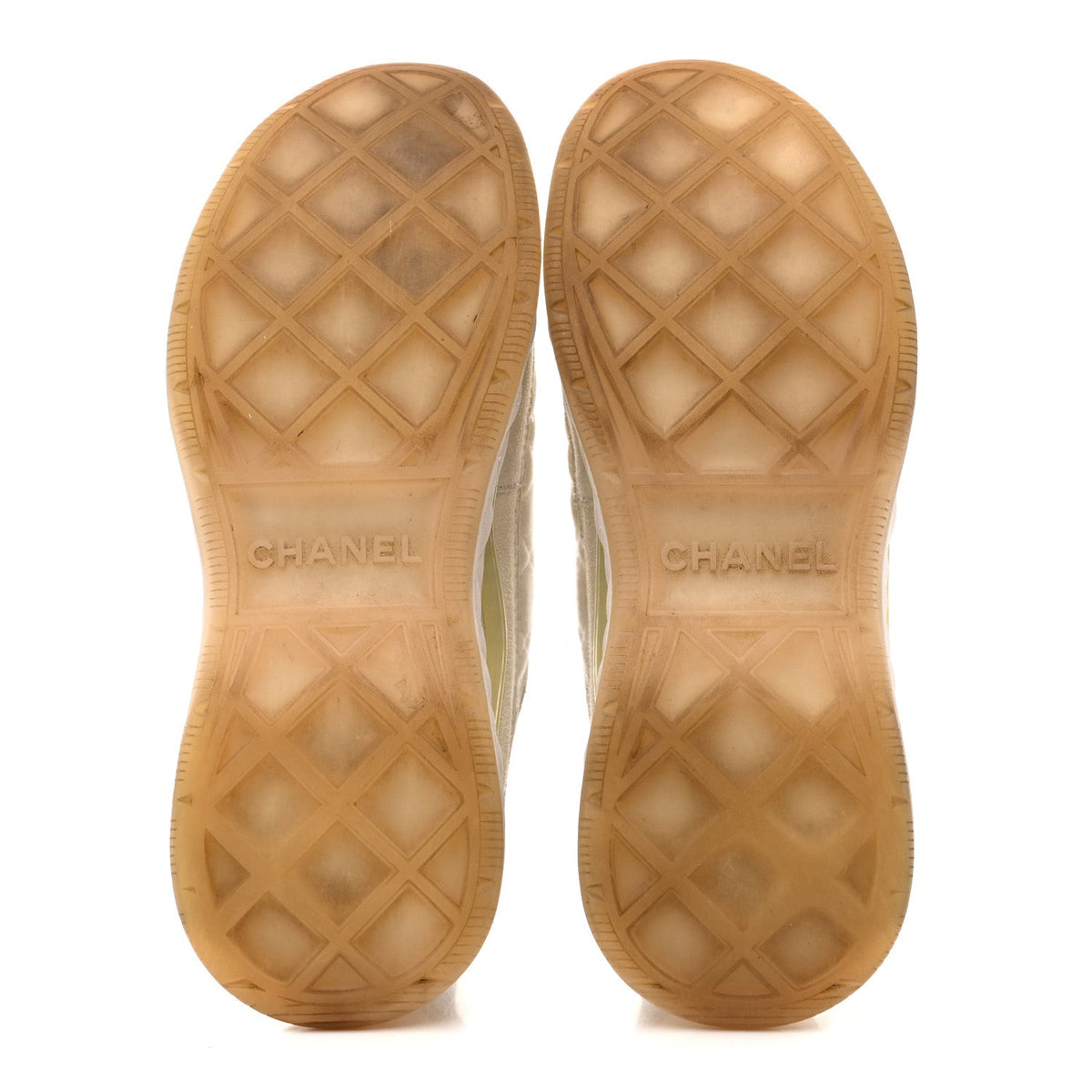 Chanel Velvet Calfskin Mixed Fibers CC Women's Sneakers Ivory Black