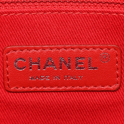 Quilted Suede Flap Shoulder Bag - Red