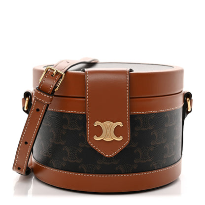 Medium Calfskin Canvas Handbag - Tan