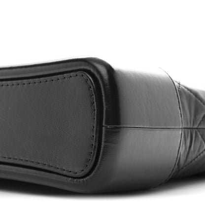 Medium Quilted Calfskin Hobo Bag - Black