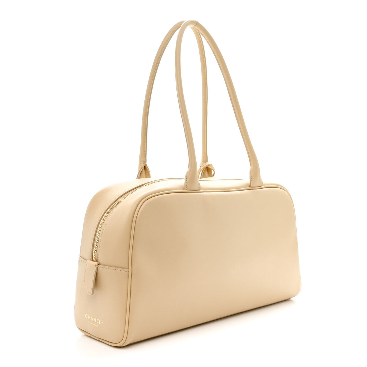 Large Calfskin Handbag - Beige