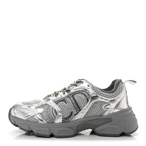 Technical Mesh Chrono Sneakers Silver