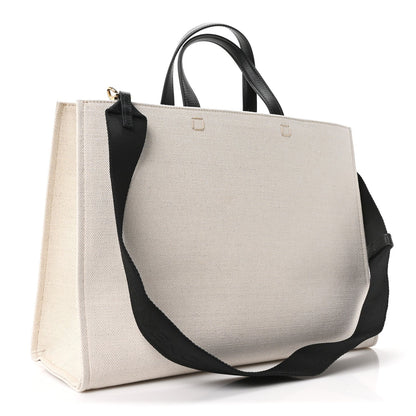 Medium Canvas Tote Bag - Beige