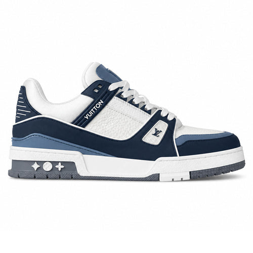 Trainer White - Blue Low-Top Sneaker