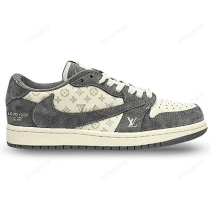 Air Jordan 1 Low Â€Œgreen Monogram Suede' - Low-Top Sneaker