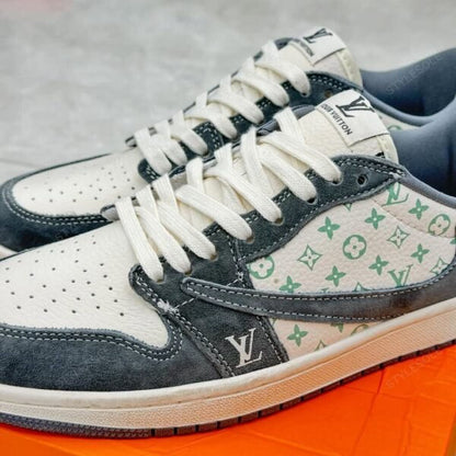 Air Jordan 1 Low Â€Œgreen Monogram Suede' - Low-Top Sneaker