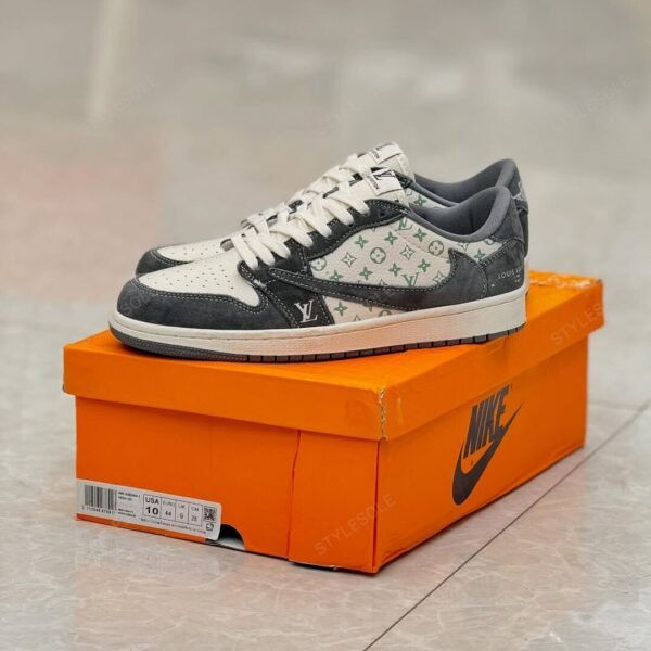 Air Jordan 1 Low Â€Œgreen Monogram Suede' - Low-Top Sneaker