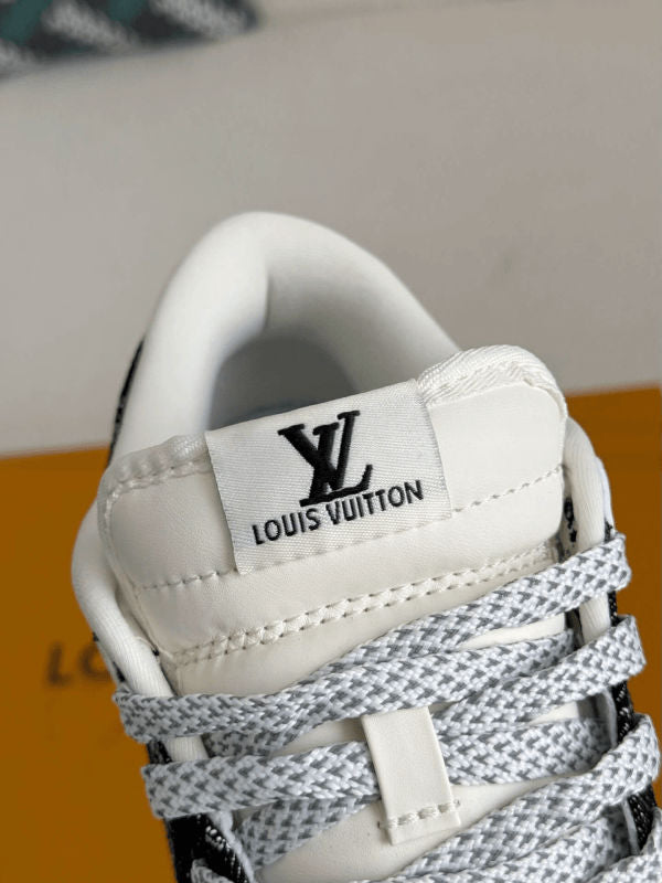 Sb Dunk Low White Black Denim Monogram Sneaker