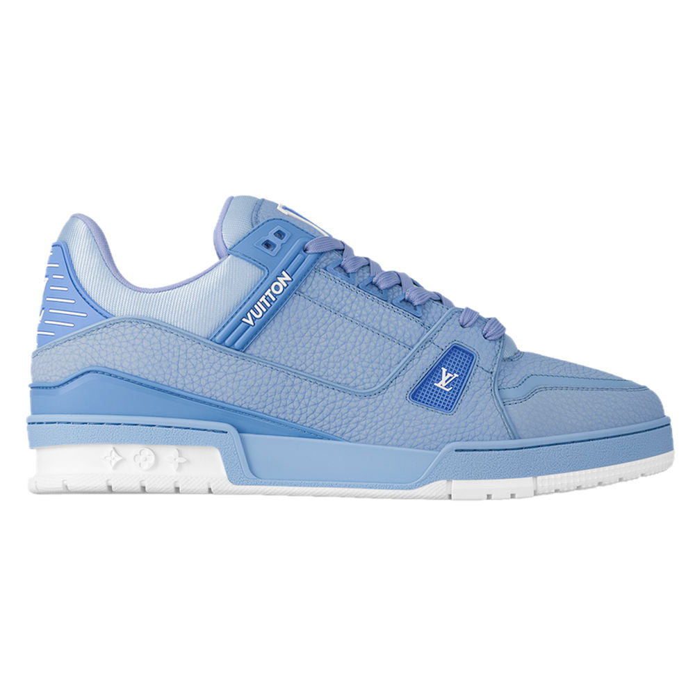 Trainer Grained Calf Leather Pastel - Blue Low-Top Sneaker