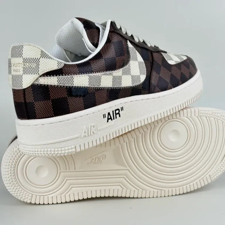 Air Force 1 'Damier Brown/ White' - Low-Top Sneaker