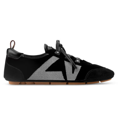 Sneakerina Black - Low-Top Casual Lace-Up Shoe