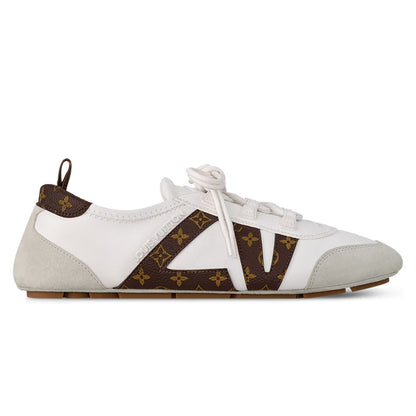 Sneakerina White - Low-Top Casual Lace-Up Shoe