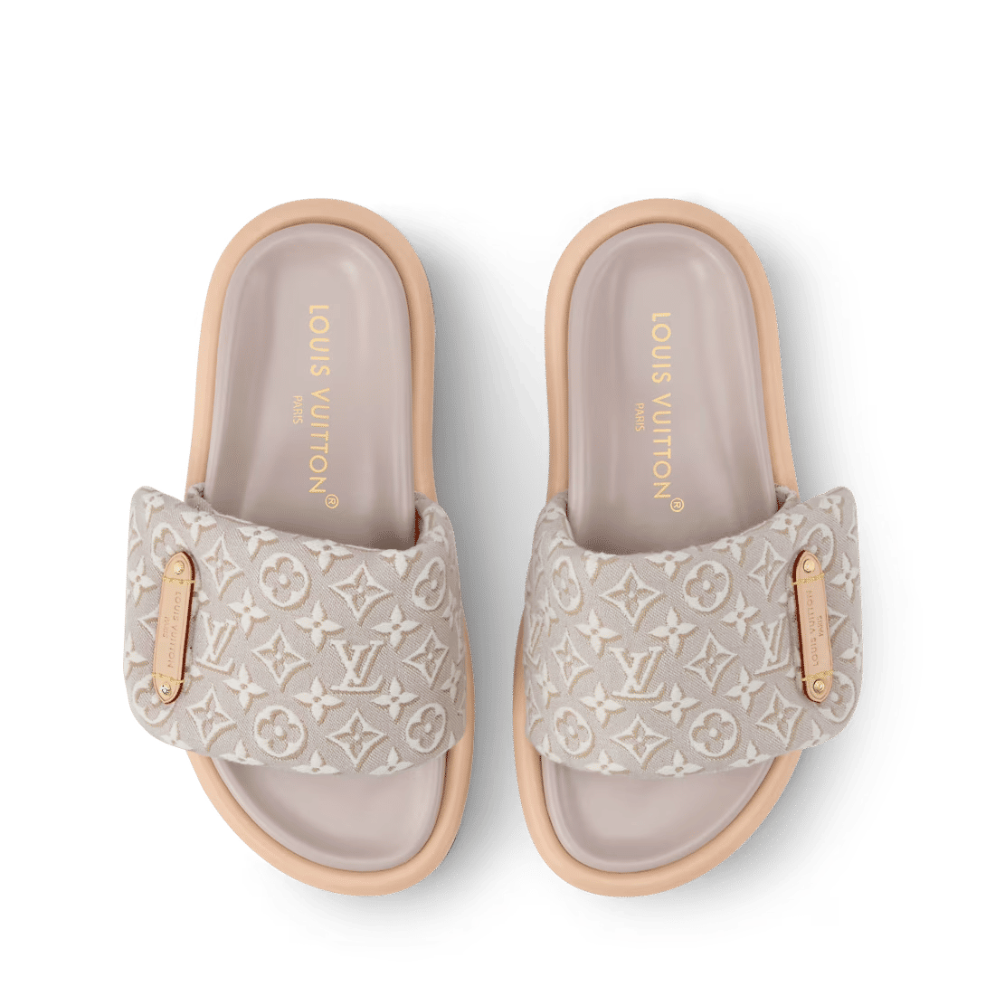 Pool Pillow Flat Comfort Mule Beige Jacquard