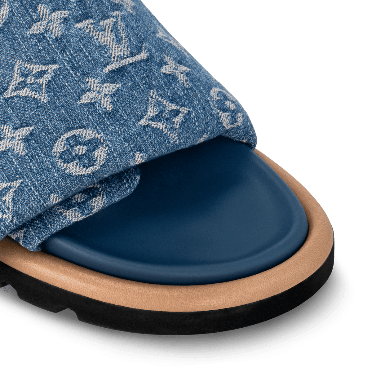 Pool Pillow Flat Comfort Mule Blue Denim