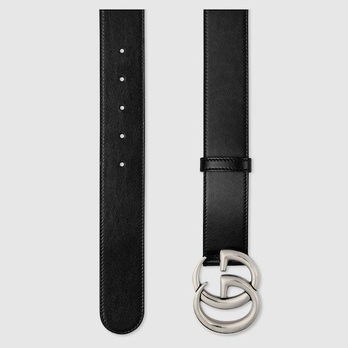 Women's Wide Double G Buckle Leather Belt