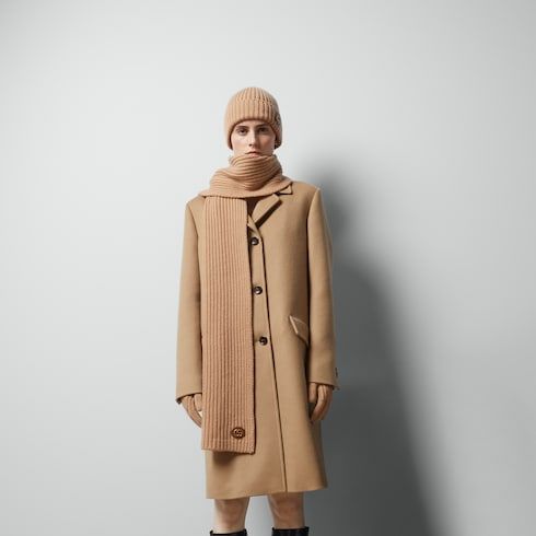 Women's Wool Cashmere Hat with Leather Patch