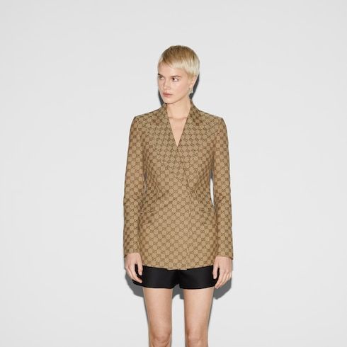 Women's Double-Breasted Canvas Jacket