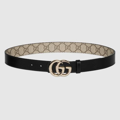 Women's Reversible Double G Buckle Canvas Belt