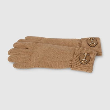 Women's Wool Gloves with Horsebit