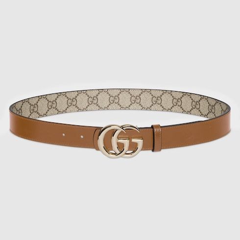 Women's Reversible Double G Buckle Canvas Belt