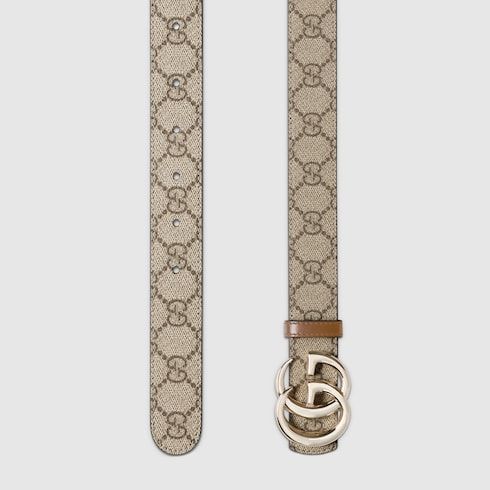 Women's Reversible Double G Buckle Canvas Belt