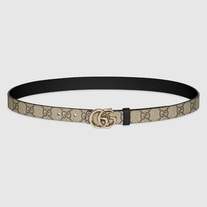 Women's Reversible Double G Buckle Canvas Belt