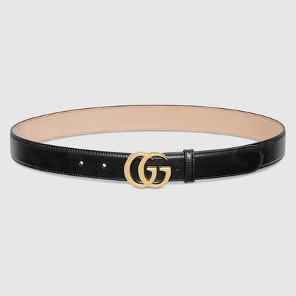 Women's Double G Buckle Leather Belt