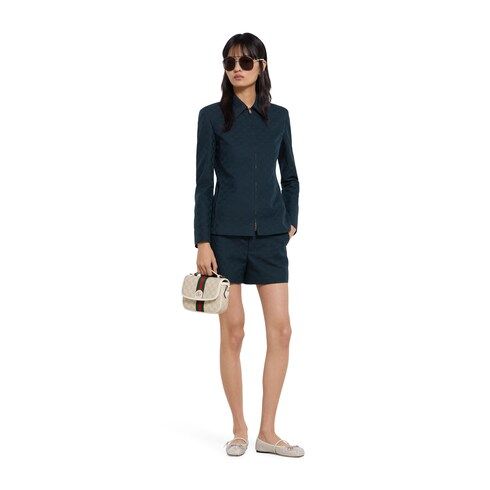 Women's Cotton Gabardine Zip Jacket