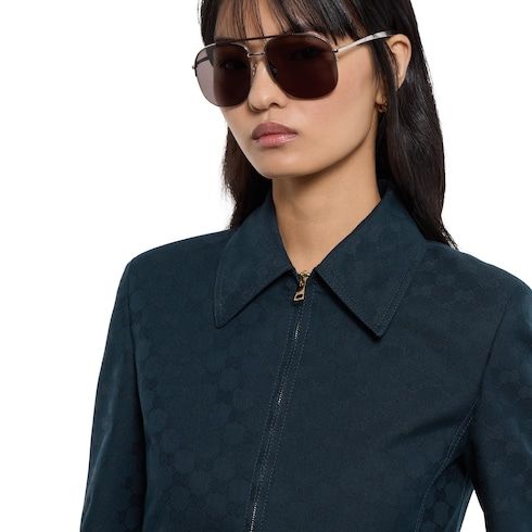 Women's Cotton Gabardine Zip Jacket
