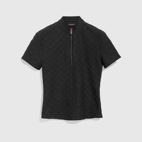 Women's Jersey Jacquard Half-Zip T-Shirt