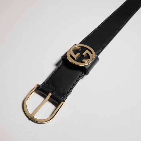 Women's Round Buckle Leather Belt
