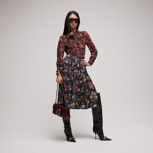 Women's Printed Silk Shirt