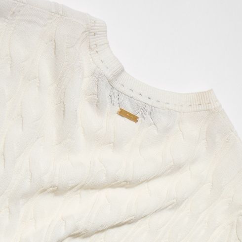 Women's Braided Cotton Blend Dress with Lace