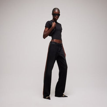 Women's Stretch Cotton Denim Pants with Web