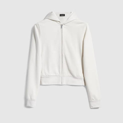Women's Cotton Silk Jersey Zip Sweatshirt