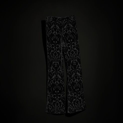 Women's Floral Devoré Velour Pants