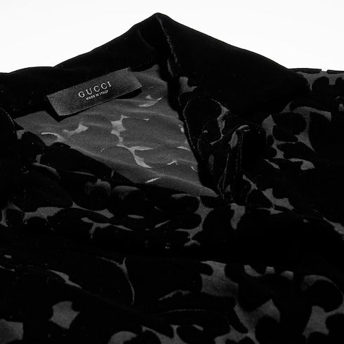 Women's Floral Devoré Velour Shirt