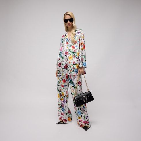 Women's Printed Silk Twill Shirt