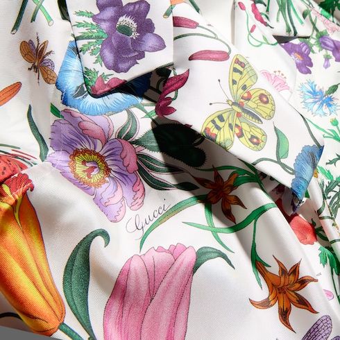 Women's Printed Silk Twill Shirt