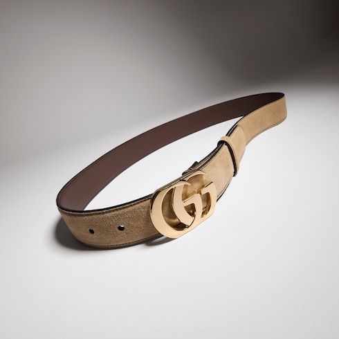 Women's Suede Double G Buckle Belt
