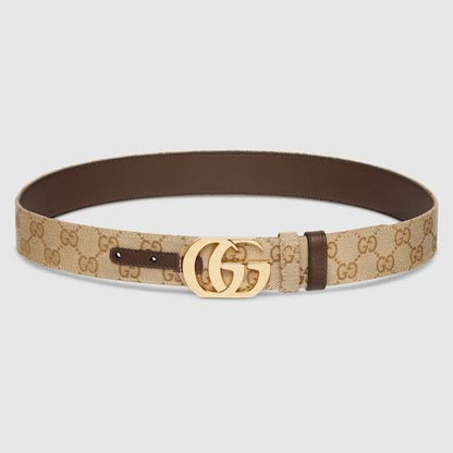 Women's Reversible Double G Buckle Canvas Belt